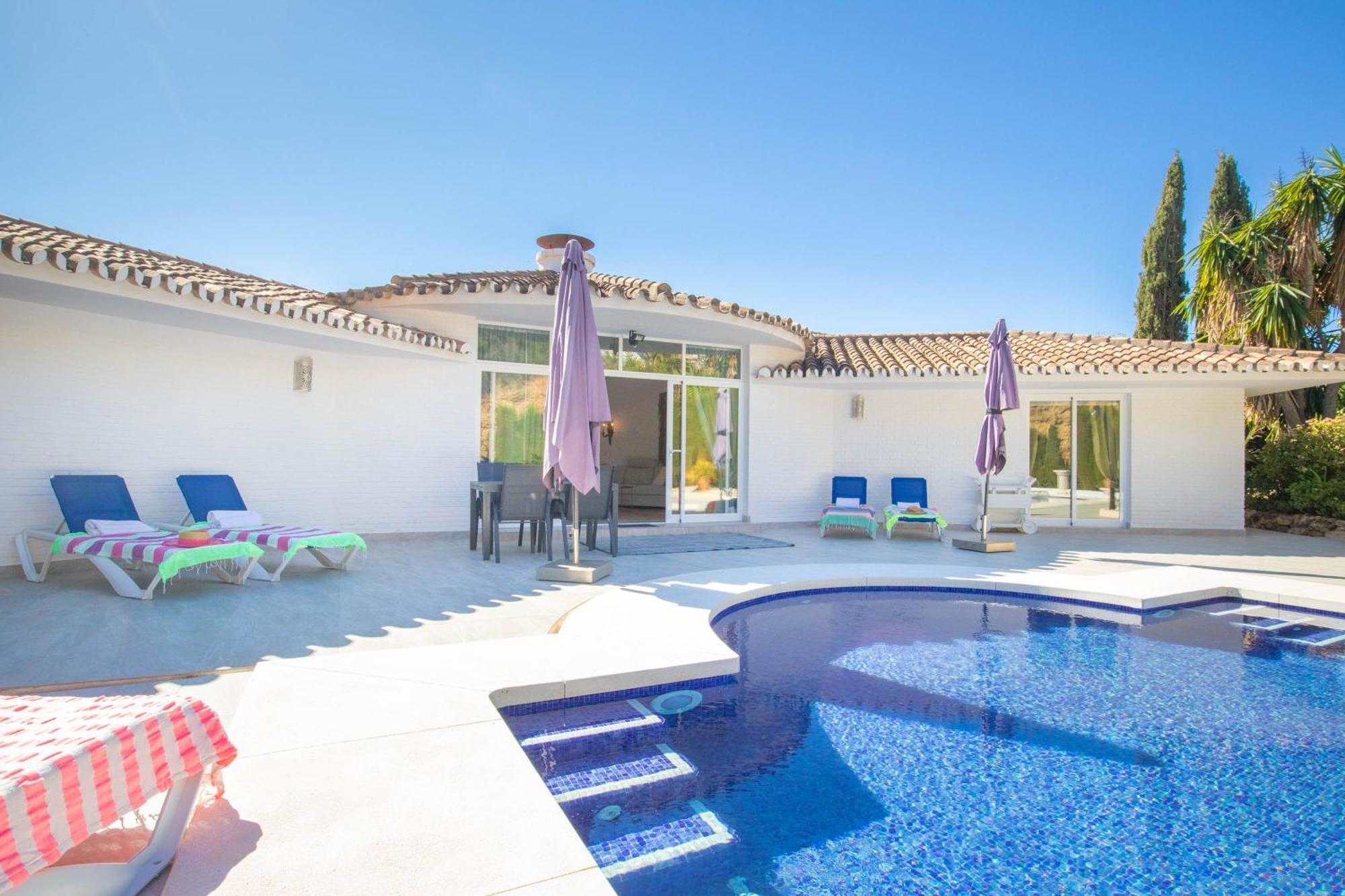 Pool Villa Rancho Domingo Family Friendly - Happy Rentals Benalmádena Exteriör bild