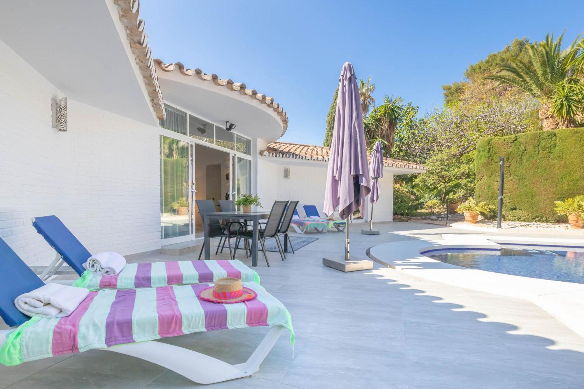 Pool Villa Rancho Domingo Family Friendly - Happy Rentals Benalmádena Exteriör bild
