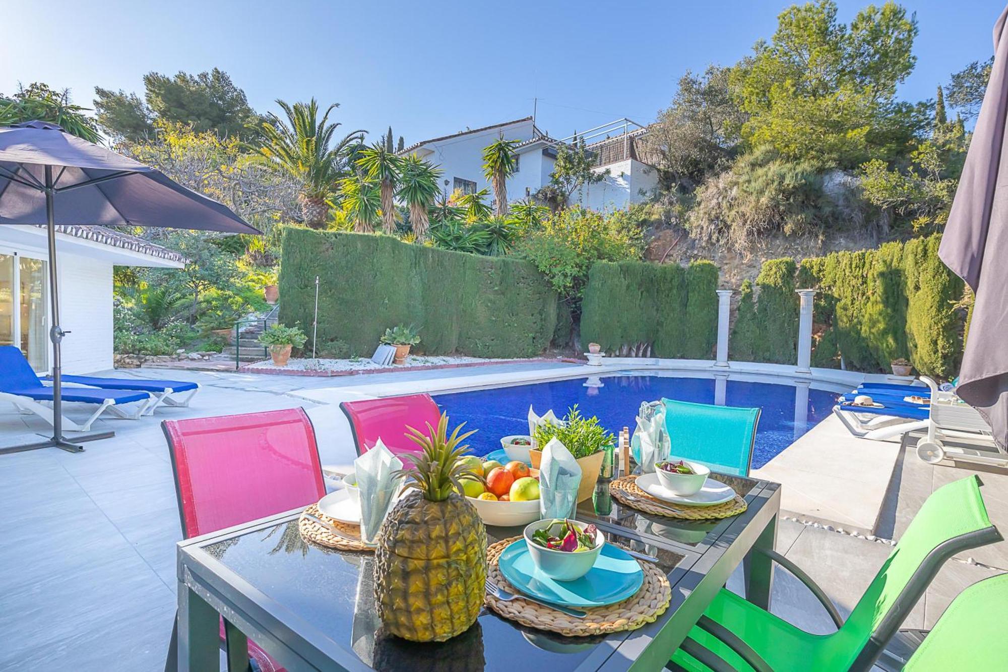 Pool Villa Rancho Domingo Family Friendly - Happy Rentals Benalmádena Exteriör bild